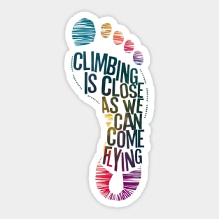 rock climbing footprint Sticker